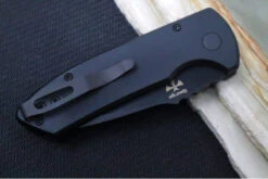 Pro Tech SBR Auto - Black Textured (Knurled) Aluminum Handle / Black Blade LG407 -Pro-Tech Knives Shop IMG 5698