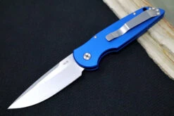 Pro Tech Tactical Response 3 Auto LEFT HANDED -Blue Handle -Stonewash Blade TR-3-L1-BLUE