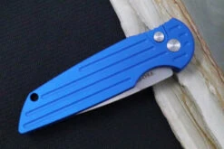 Pro Tech Tactical Response 3 Auto LEFT HANDED -Blue Handle -Stonewash Blade TR-3-L1-BLUE -Pro-Tech Knives Shop IMG 6502