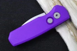 Pro Tech Runt Auto - Purple Aluminum Handle / Stonewashed Wharncliffe Blade / Magnacut Steel R5301-Purple -Pro-Tech Knives Shop IMG 7640