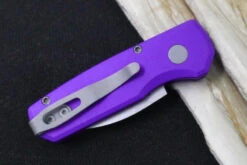 Pro Tech Runt Auto - Purple Aluminum Handle / Stonewashed Wharncliffe Blade / Magnacut Steel R5301-Purple -Pro-Tech Knives Shop IMG 7641