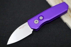 Pro Tech Runt Auto - Purple Aluminum Handle / Stonewashed Wharncliffe Blade / Magnacut Steel R5301-Purple
