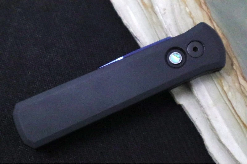 Pro Tech Godson Auto - Black Handle / 154CM Steel / Sapphire Finished Blade 721-SB 3 Pro Tech Godson Auto - Black Handle / 154CM Steel / Sapphire Finished Blade 721-SB - Image 3