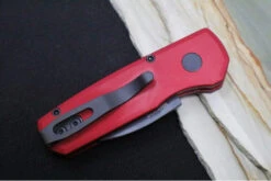 Pro Tech Runt Auto - Red Aluminum Handle / Black Wharncliffe Blade / Magnacut Steel R5303-RED -Pro-Tech Knives Shop IMG 8748
