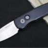 Pro Tech Runt Auto - Black Aluminum Handle / Stonewashed Reverse Tanto Blade / Magnacut Steel R5401