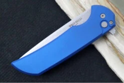Pro Tech Mordax - Drop Point / Stonewashed Magnacut Blade / Blue Aluminum Handle MX101-BLUE -Pro-Tech Knives Shop IMG 9141