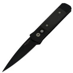 Pro-Tech Godson - Black Aluminum W/ Carbon Fiber Inlays / DLC 154CM - 705