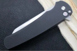 Pro Tech Malibu - Reverse Tanto / Mirror-Polished Blade / Black Textured Aluminum Handle 5208 -Pro-Tech Knives Shop IMG 9743