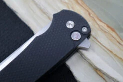 Pro Tech Malibu - Reverse Tanto / Mirror-Polished Blade / Black Textured Aluminum Handle 5208 -Pro-Tech Knives Shop IMG 9744