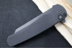 Pro Tech Malibu Flipper Operator - 20CV Steel / Reverse Tanto In Black DLC Finsh / Black Aluminum Handle / Tritium Inlay Button 5203-OPERATOR -Pro-Tech Knives Shop IMG 9748