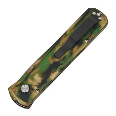 Pro-Tech Godfather - REC Exclusive Woodland Camo / Satin 154CM 2 Pro-Tech Godfather - REC Exclusive Woodland Camo / Satin 154CM - Image 2