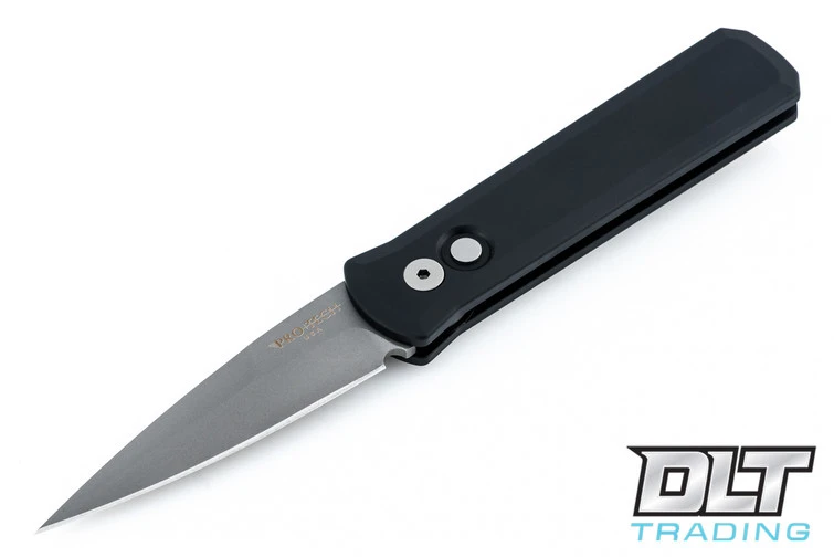 Pro-Tech Godson - Black Handle - Bead Blasted Blade 1 Pro-Tech Godson - Black Handle - Bead Blasted Blade