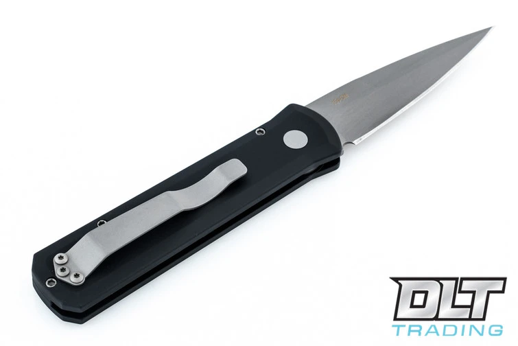 Pro-Tech Godson - Black Handle - Bead Blasted Blade 2 Pro-Tech Godson - Black Handle - Bead Blasted Blade - Image 2