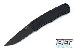 Pro-Tech Magic BR-1 Bolster Release - Black Handle - Black DLC Blade