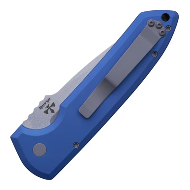 Pro-Tech Rockeye, Blue Aluminum / Stonewash CPM-S35VN - LG301-Blue 2 Pro-Tech Rockeye, Blue Aluminum / Stonewash CPM-S35VN - LG301-Blue - Image 2