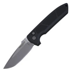 Pro-Tech Rockeye, Knurled Black Aluminum / Stonewash S35VN - LG305
