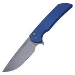 Pro-Tech Mordax, Blue Aluminum / Stonewash CPM Magnacut - MX101-Blue
