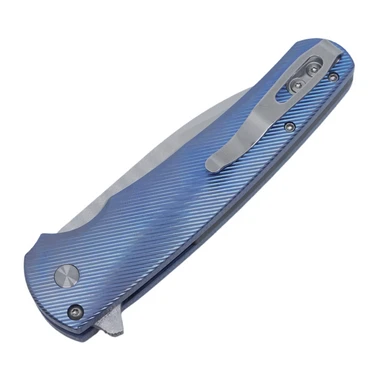 Pro-Tech Malibu Wharncliffe Custom - Anodized Blue Titanium / Mike Irie Polished 154CM - 2023.001 2 Pro-Tech Malibu Wharncliffe Custom - Anodized Blue Titanium / Mike Irie Polished 154CM - 2023.001 - Image 2