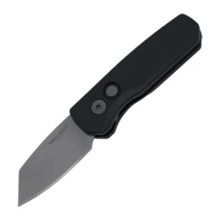 Pro-Tech Runt 5 Reverse Tanto, Black Handle / Stonewash CPM-Magnacut - R5401