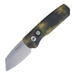 Pro-Tech Runt 5 Reverse Tanto - REC Exclusive Woodland Camo / Stonewash CPM-MagnaCut