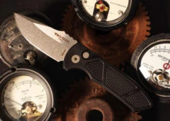 Pro Tech SBR Auto - Black Textured (Knurled) Aluminum Handle / Black Blade / Blasted Hardware LG405 9 Pro Tech SBR Auto - Black Textured (Knurled) Aluminum Handle / Black Blade / Blasted Hardware LG405 -Pro-Tech Knives Shop PhotoJul31 181828