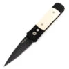 Pro-Tech Godson Tuxedo - Black Aluminum W/ Ivory Micarta Inlays / DLC 154CM - 752