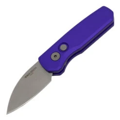 Pro-Tech Runt 5 Wharncliffe - Purple Aluminum / Stonewash CPM-MagnaCut - R5301-PURPLEMAG
