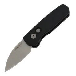 Pro-Tech Runt 5 Wharncliffe - Black Aluminum / Stonewash CPM-MagnaCut - R5301MAG