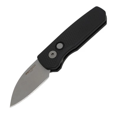 Pro-Tech Runt 5 Wharncliffe - Black Textured Aluminum / Stonewash CPM-MagnaCut - R5305MAG 1 Pro-Tech Runt 5 Wharncliffe - Black Textured Aluminum / Stonewash CPM-MagnaCut - R5305MAG