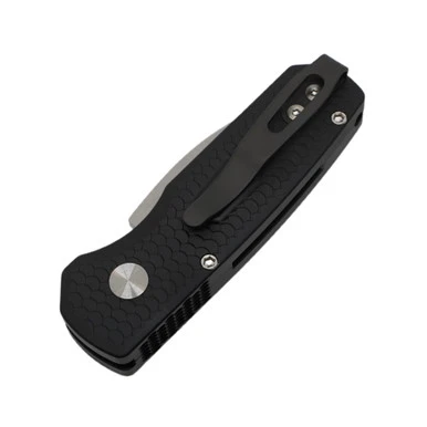 Pro-Tech Runt 5 Wharncliffe - Black Aluminum Dragon Scale Handles / Stonewash CPM-20CV - R5130 2 Pro-Tech Runt 5 Wharncliffe - Black Aluminum Dragon Scale Handles / Stonewash CPM-20CV - R5130 - Image 2