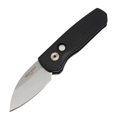 Pro-Tech Runt 5 Wharncliffe - Black Aluminum Dragon Scale Handles / Stonewash CPM-20CV - R5130 1 Pro-Tech Runt 5 Wharncliffe - Black Aluminum Dragon Scale Handles / Stonewash CPM-20CV - R5130