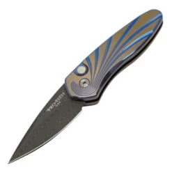 Pro-Tech Sprint Custom - Wave Titanium / Herringbone Damascus - 2951-H