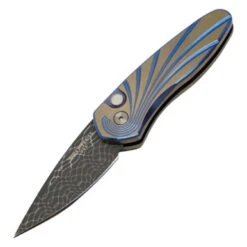 Pro-Tech Sprint Custom - Wave Titanium / Spirograph Damascus - 2951-S