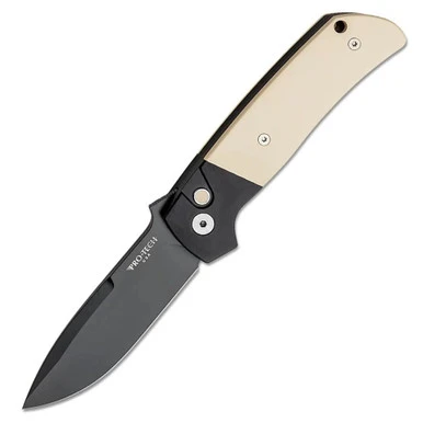 Pro-Tech Terzuola ATCF Tuxedo - Black Aluminum W/ Ivory Micarta Inlays / DLC CPM-MagnaCut - BT2752 1 Pro-Tech Terzuola ATCF Tuxedo - Black Aluminum W/ Ivory Micarta Inlays / DLC CPM-MagnaCut - BT2752