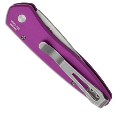 Pro-Tech Newport - Purple Aluminum / Stonewash CPM-S35VN - 3405-Purple 2 Pro-Tech Newport - Purple Aluminum / Stonewash CPM-S35VN - 3405-Purple - Image 2