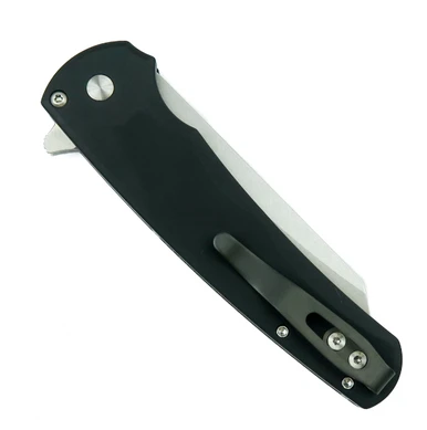 Pro-Tech Malibu Reverse Tanto - Black Handle / Stonewash CPM-20CV - 5201 2 Pro-Tech Malibu Reverse Tanto - Black Handle / Stonewash CPM-20CV - 5201 - Image 2