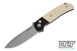 Pro-Tech Terzuola ATCF - Tuxedo Handle - Stonewashed Blade