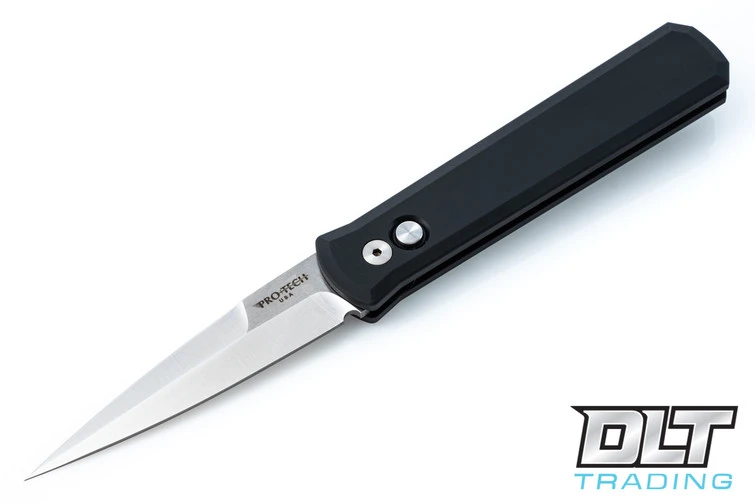 Pro-Tech Godfather - Black Handle - Satin Blade 1 Pro-Tech Godfather - Black Handle - Satin Blade