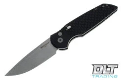 Pro-Tech TR-3 - Black Fish Scale Handle - Stonewashed MagnaCut Blade