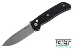 Pro-Tech Terzuola ATCF - Black Handle - Black G-10 Inlay - Stonewashed Blade