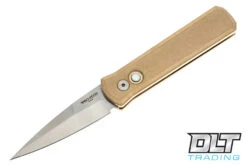 Pro-Tech Godson - Bronze Handle - Satin Blade