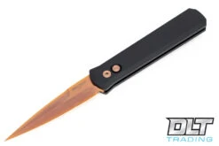 Pro-Tech Godfather - Black Handle - Rose Gold Blade