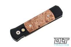 Pro-Tech Godson - Black Handle - Maple Inlay - Ladder Damascus Blade -Pro-Tech Knives Shop pro tech knives 729244 23047.1659133108