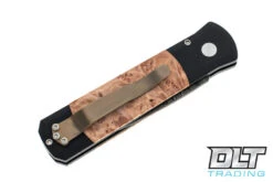 Pro-Tech Godson - Black Handle - Maple Inlay - Ladder Damascus Blade -Pro-Tech Knives Shop pro tech knives 729245 75447.1659133108