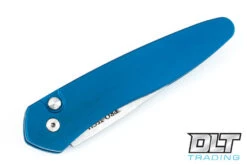Pro-Tech Newport - Blue Handle - Stonewashed Blade -Pro-Tech Knives Shop pro tech knives 827025 68322.1598535887