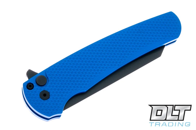 Pro-Tech Malibu Reverse Tanto - Textured Blue Handle - Black DLC M390 Blade 4 Pro-Tech Malibu Reverse Tanto - Textured Blue Handle - Black DLC M390 Blade - Image 4