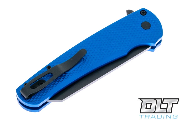 Pro-Tech Malibu Reverse Tanto - Textured Blue Handle - Black DLC M390 Blade 5 Pro-Tech Malibu Reverse Tanto - Textured Blue Handle - Black DLC M390 Blade - Image 5
