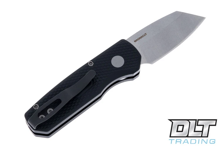 Pro-Tech Runt 5 - Textured Black Handle - Stonewashed Reverse Tanto Blade 2 Pro-Tech Runt 5 - Textured Black Handle - Stonewashed Reverse Tanto Blade - Image 2