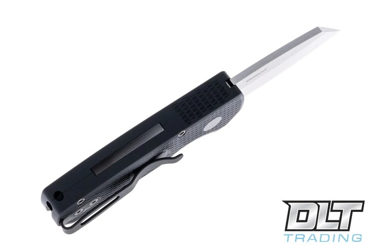 Pro-Tech Runt 5 - Textured Black Handle - Stonewashed Reverse Tanto Blade 3 Pro-Tech Runt 5 - Textured Black Handle - Stonewashed Reverse Tanto Blade - Image 3