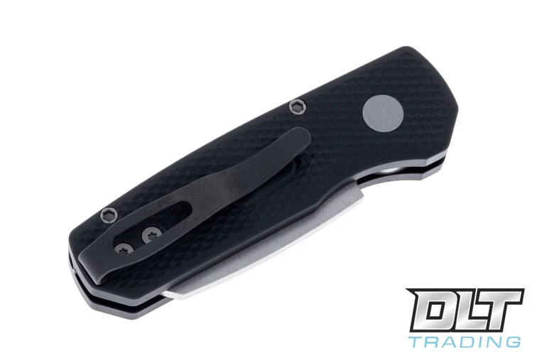 Pro-Tech Runt 5 - Textured Black Handle - Stonewashed Reverse Tanto Blade 5 Pro-Tech Runt 5 - Textured Black Handle - Stonewashed Reverse Tanto Blade - Image 5